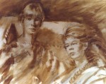 Nicky and Charlotte Howorth, 1984 - in progress - detail Nicky and Charlotte Howorth, 1984 - in progress - detail