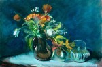 28. Flowers with a Silver Tea Set